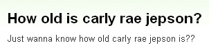 『カーリーレイジェプセンって何歳なんですか？』