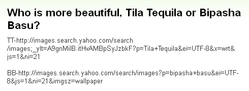 画像:Who is more beautiful, Tila Tequila or Bipasha Basu?.jpg