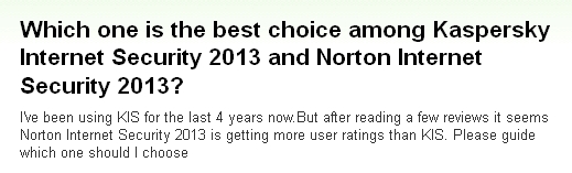 画像:Which one is the best choice among Kaspersky Internet Security 2013 and Norton Internet Security 2013?.jpg