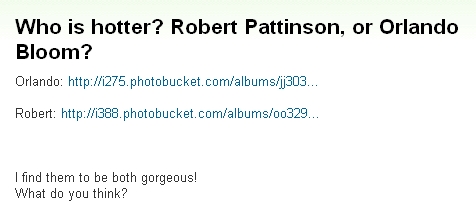 画像:Who is hotter? Robert Pattinson, or Orlando Bloom?.jpg