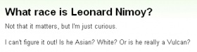『レナード・ニモイの人種って？』