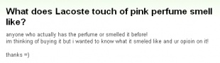 『ラコステのタッチオブピンク香水ってどんな感じの匂いなの？』