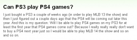『PS3でPS4のゲームはプレイ可能？』