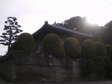 秋の寂光のもとに鎮まるその境内の納骨堂