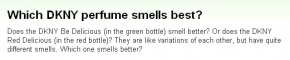『DKNYの香水でどれがいちばんいい匂い？』