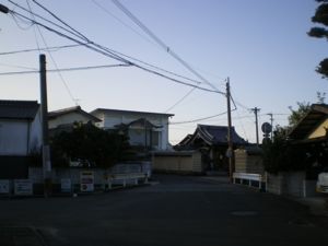 ある冬の夕刻の照安寺