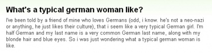 『典型的なドイツ人女性ってどんな感じなの？』